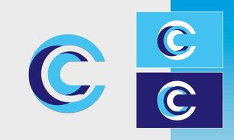 C initial letter logo icon vector