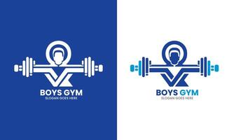 gym body building logo icon vector