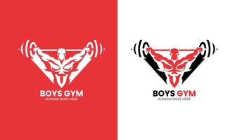 gym body building logo icon vector