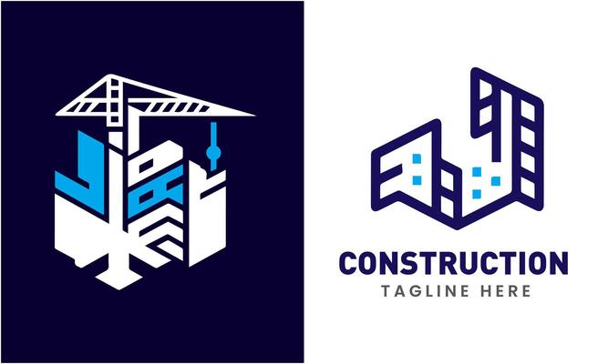 Construction minimalist building logo icon template idea