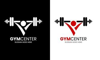 gym body building logo icon vector