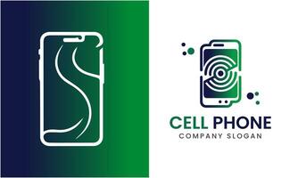 unique minimalist mobile phone icon design concept template vector