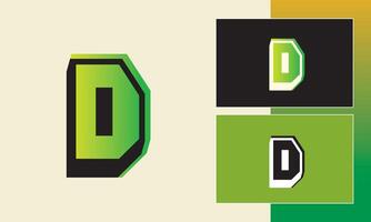 D initial letter logo vector