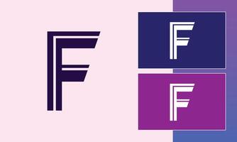 F inicial letra logo vector