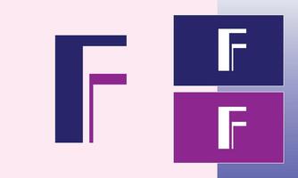 F inicial letra logo vector