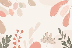 Horizontal hand painted flower graffiti background vector