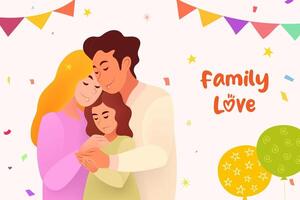 Horizontal illustration for International Day of Families vector