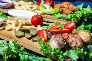 Assorted Culinary Dishes on Display on Couples Trays photo