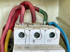 Close Up of Electrical Box With Wires photo