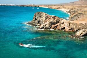 lanzarote el papagayo playa playa en canario islas foto