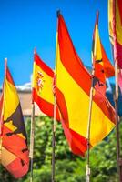 Spanish national official flags. Patriotic symbol photo