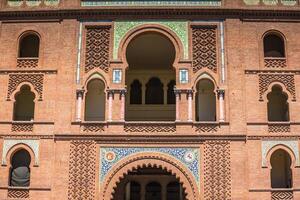 Madrid. Famous bullfighting arena in Madrid. Touristic attraction in Spain. photo