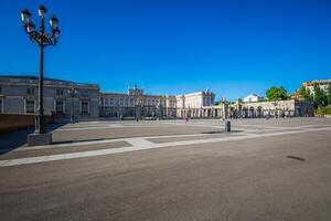 The Royal Palace of Madrid Palacio Real de Madrid, official residence of the Spanish Royal Family at the city of Madrid, Spain. photo