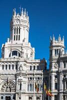 Plaza de la Cibeles Cybele's Square - Central Post Office Palacio de Comunicaciones, Madrid, Spain. photo