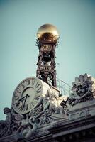 Details of building top in Madrid, Spain photo