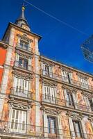 Tourists on Plaza Mayor. Plaza Mayor - one of central squares of the Spanish capital. photo