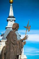 Statue at Cathedral of Saint Mary the Royal of La Almudena Madrid photo