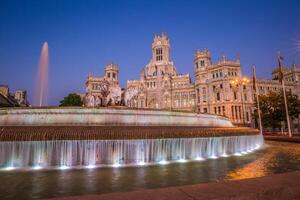 Plaza de la Cibeles  Central Post Office Palacio de Comunicaciones Madrid, Spain. photo