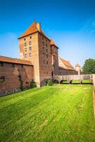 Malbork castillo en Polonia medieval fortaleza construido por el teutónico caballeros orden foto