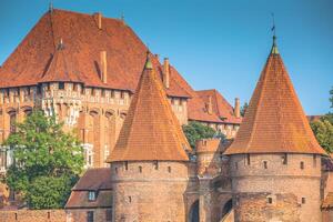 Malbork castillo en Polonia medieval fortaleza construido por el teutónico caballeros orden foto