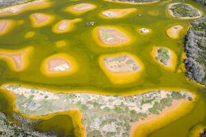 Aerial view of the  Ghadira Natur Reserve,Malta photo