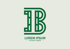 Alphabet letter logo icon B or B B minimal and negative space minimal logo vector