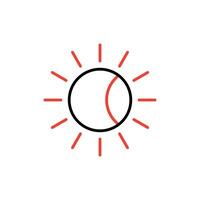 Eclipse icon, phenomenon icon isolated on white background, suitable for websites, blogs, logos, graphic design, social media, UI, mobile apps, illustration vector