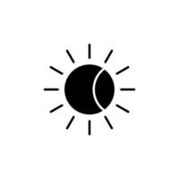 eclipse icono, fenómeno icono aislado en blanco fondo, adecuado para sitios web, blogs, logotipos, gráfico diseño, social medios de comunicación, ui, móvil aplicaciones, ilustración vector