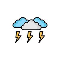 Thunder strom Icon , weather icon isolated on white background, suitable for websites, blogs, logos, graphic design, social media, UI, mobile apps, illustration vector