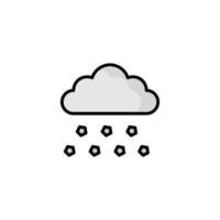 Hail icon. flat simple element illustration of weather concept on white background vector