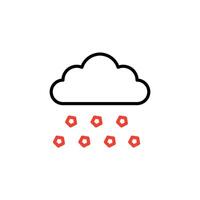 Hail icon. flat simple element illustration of weather concept on white background vector