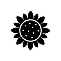 Sunflower icon, summer flower . vector