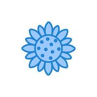 Sunflower icon, summer flower . vector