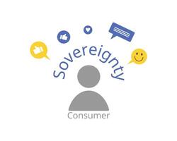 Consumer sovereignty is a traditional economic theory that states that consumers have the ultimate power when it comes to products that come to the market vector