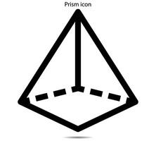 Prism icon, illustrator vector