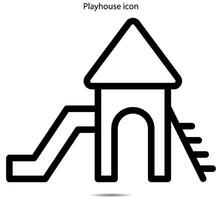 Playhouse icon, illustrator vector