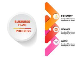 infografía modelo 3 paso análisis para márketing lata aplicar diagrama marco de referencia visión vector