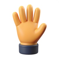 3d icon of orange hand gesture for interactive media, digital design, and creative visual elements png