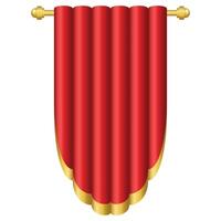 Elegant Red Roller Curtain vector