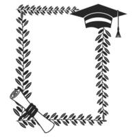 Graduation Laurel Wreath Frame vector