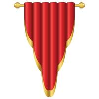 Elegant Red Roller Curtain vector