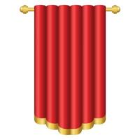 Elegant Red Roller Curtain vector