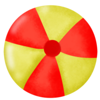Classic Red and Yellow Beach Ball png