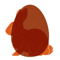 Easter bunny in the egg. png