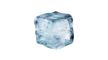 hielo cubo cortar afuera. aislado hielo cubo en transparente antecedentes png