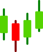 Candlestick chart graph icon png