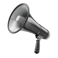 Loudspeaker megaphone scene 3d icon on transparent background Generated AI png