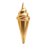 gelo creme bolacha cone em transparente fundo gerado ai png