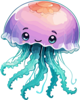 Jellyfish Cartoon Mascot png