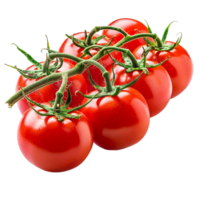 Generated AI Ripe natural tomatoes are red isolated on transparent background png